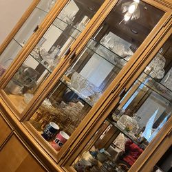 Glass Door Cabinet & Console Table 