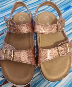 Cat and Jack glitter sandals . 10c