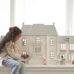 Pottery Barn Barrington Dollhouse With Furniture(17 Pc)