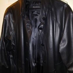 Ladies Wilson's full length leather coat