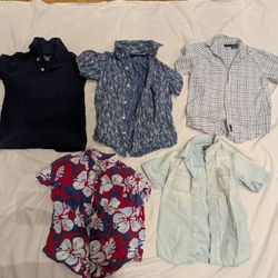 Boys Short Sleeve Button Up Polo Size 6/7, 7/8 Aloha Hawaiian Gap Kids Guitar 