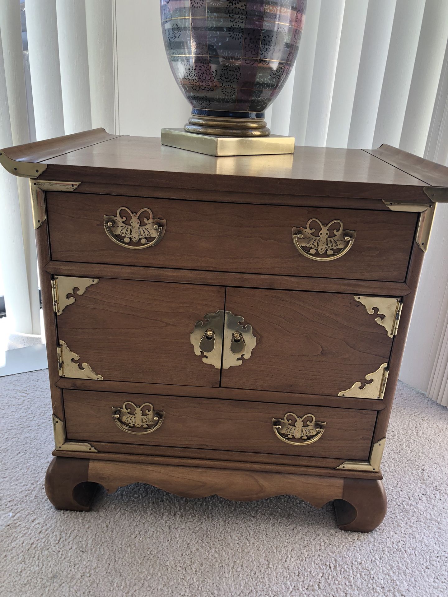 Solid Wood & Brass Cabinet