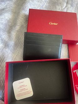 Black Cartier calfskin leather cardholder #luxury #cardholder. %100 authentic