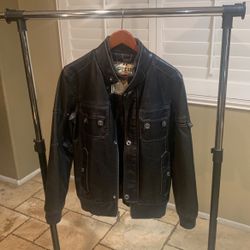 Guess Leather Jacket Size S