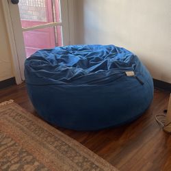 Large Blue Bean Bag