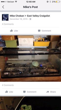 55 gallon fish tank.