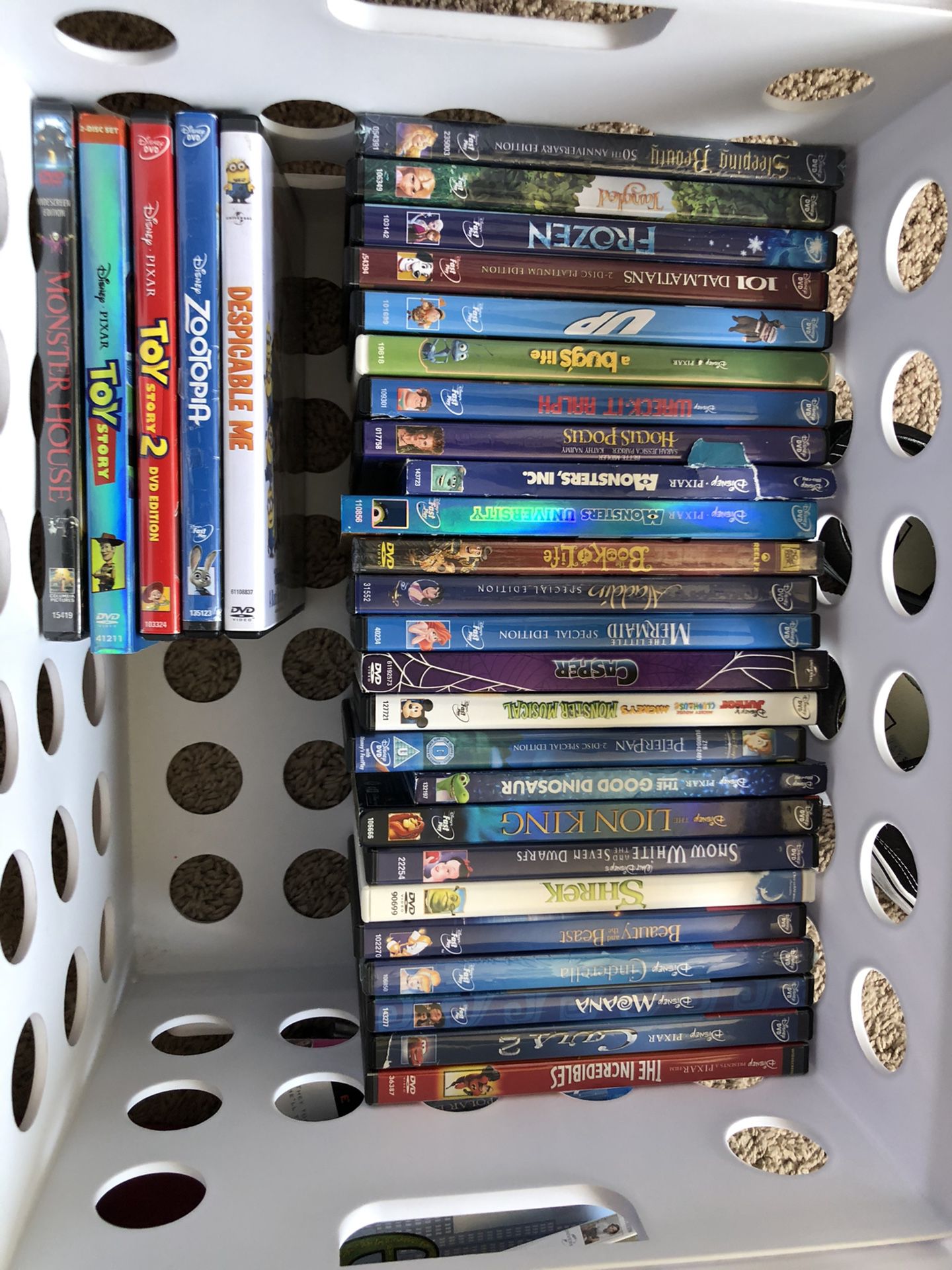 Disney, Pixar + kids dvds and blu rays