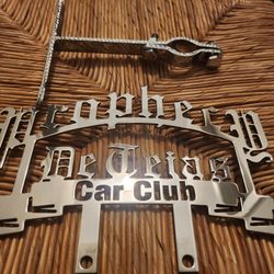 lowrider bicycle custom license plaque Holder engrave Show Chrome 150$ 