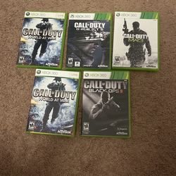 Xbox 360 Call Of Duty Bundle (Black Ops 2, World At War, Mw3, Ghosts)
