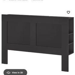 Ikea Black Head Board With storage On Slide 