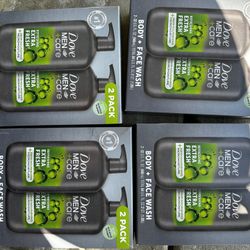 4 Mens Dove body Wash Twin packs 