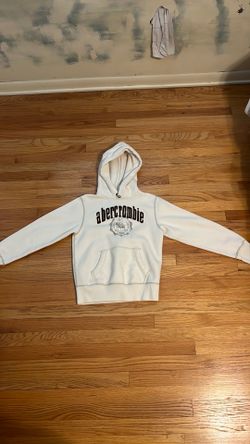 White Abercrombie 1892 Hooded Sweatshirt Youth Large