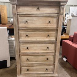Adelaide 6 Drawer Chest, Natural White Wash