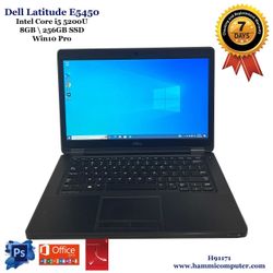 Dell Latitude E5450, Intel Core i5, 8GB, 256GB Win10 Pro "H91171"