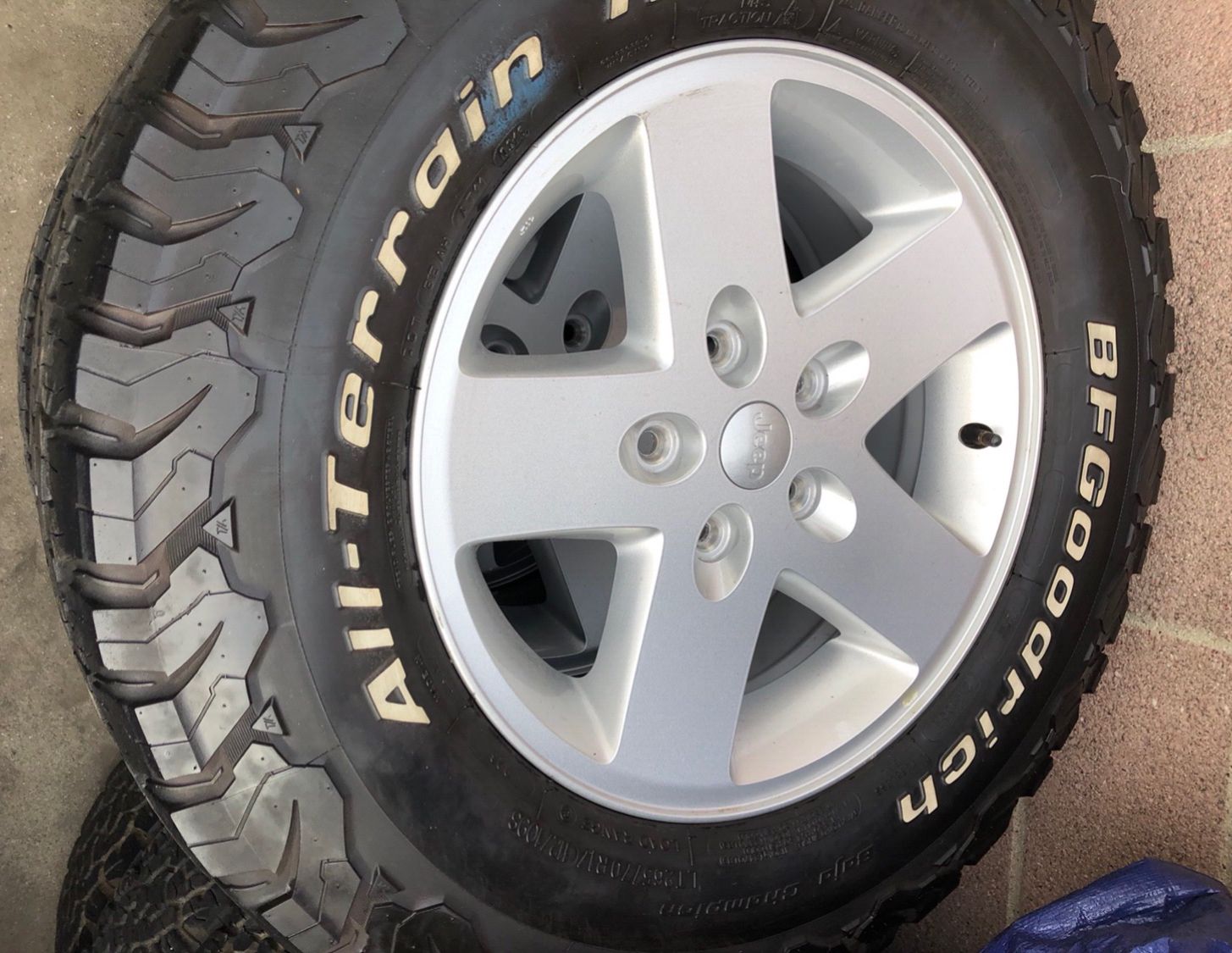 17” Jeep Wrangler Alloy Wheels 5x5” Bolt Pattern ($60.00 Per Each rim) 