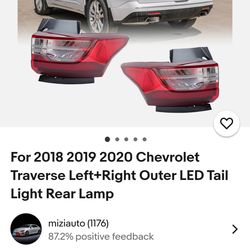 2020 traverse left +right outer led tail light rear lamp