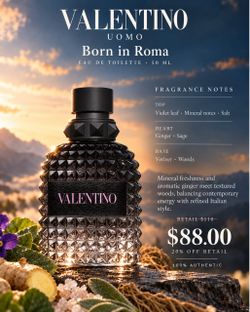 VALENTINO UOMO Born in Roma EAU DE TOILETTE • 50 ML