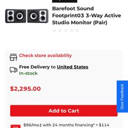 Barefoot Sound Footprint03 3-Way Active Studio Monitor (Pair)
