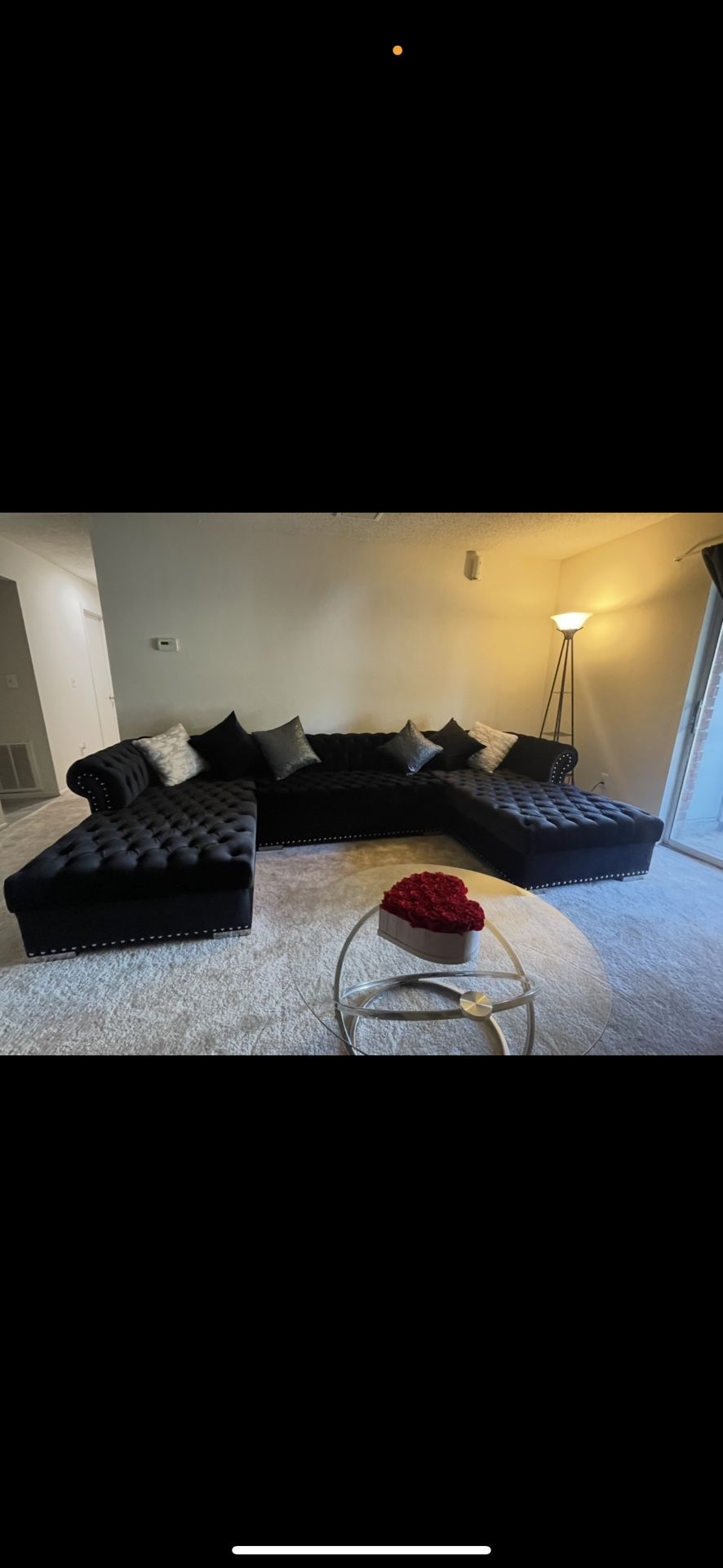 Tufted Dymond Velvet Sectional