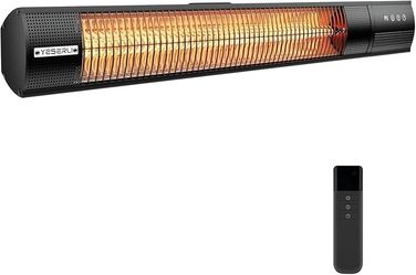 Electric Patio Heater, 1500W Wall Mounted Outdoor Heater with Remote Control & 24H Timer, IP65 Waterproof Carbon Infrared Heater for Backyard, Gazebo,