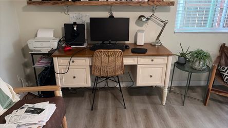 Desk & Chair  and lamp