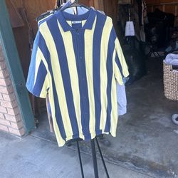 Mens Sz L “Zara” Short Sleeve Button Down Shirt
