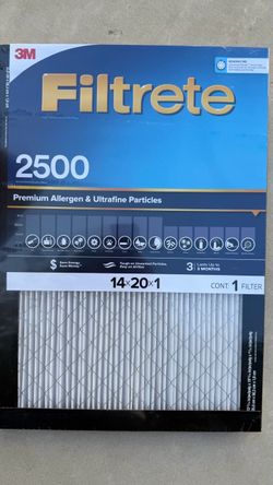 3M Filtrete 2500 Premium Allergen & Ultrafine Particles Air Filter 14x20x1 (4-Pack)