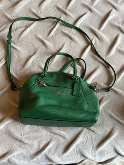 Coach - pebbled leather satchel purse with removable shoulder strap