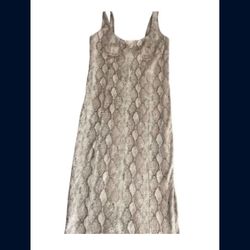 Midi Dress-Snake Print Knee length