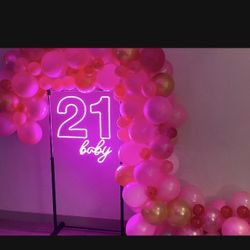 Neon 21st Birthday Sign-  Fabulous 