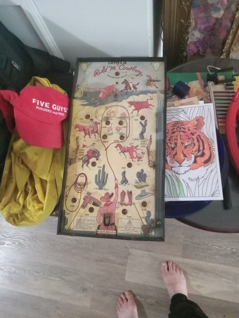 Gotham Ride Em Cowboy 1939 Marble Game