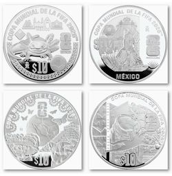 Mexico 2026 10 Pesos FIFA World Cup 2026 Silver Coin Set of 4