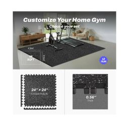12 Tiles Exercise Mats High Density EVA Foam 48 SqFt