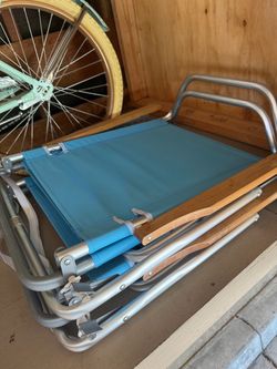 Two Blue Beach Chairs