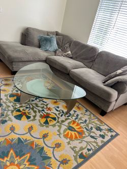 Sectional couch gray corner couch