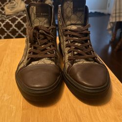 Gucci Shoes Men’s High Tops, Canvas, Size 11