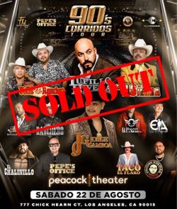 90’s Corridos Tour  Peacock Mezz, Primera Fila