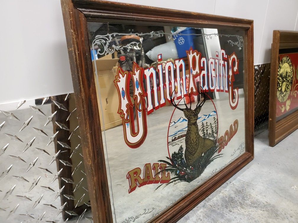 Union Pacific Framed Picture Mirror