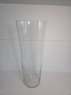 Tall glass vase
