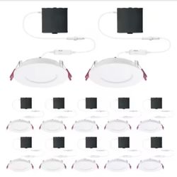 Commercial Electric Pro Value Series LED 4 in Round Adj Color Temp Canless Recessed Light for Kitchen Bath Living rooms, Wht 12-Pk