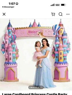 New cardboard princess castle for decoration party