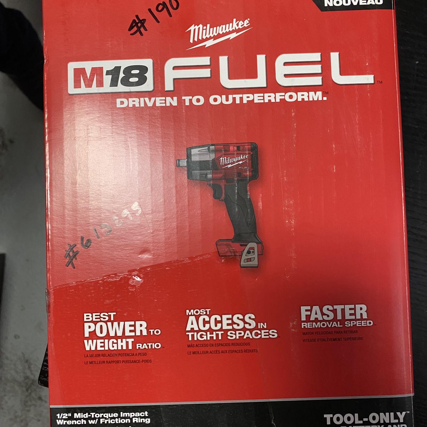 Milwaukee M18 FUEL Gen-2 18V Lithium-Ion Brushless Cordless Mid Torque 1/2 in. Impact Wrench w/Friction Ring (Tool-Only