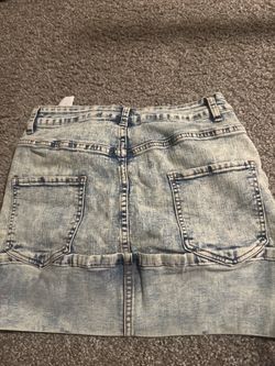 Light Wash Denim Mini Skirt