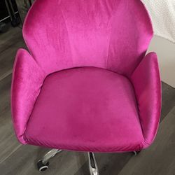 Beautiful Pink Velvet Office Chair 
