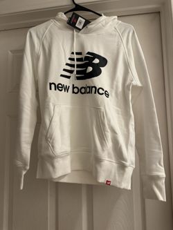New Balance White Essentials Pullover Hoodie Woman - Small