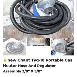 10ft 5/16” Propane (LPG) Hose + Regulator Set (Chant TYQ-10) – 10 Feet