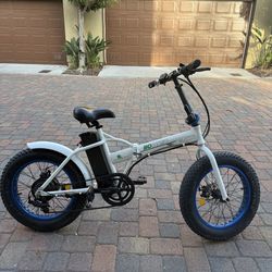 Ecotric 20” Folding Fat Tire White E Bike