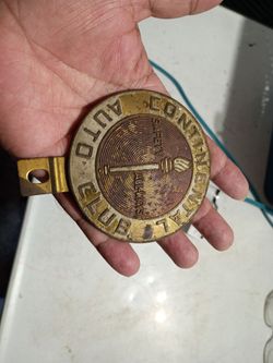 Vintage license plate topper original Continental auto club