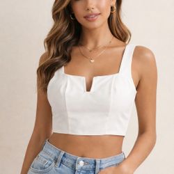 Woman White Top 