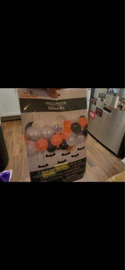 Balloon Arch Kit, Orange/Black/White